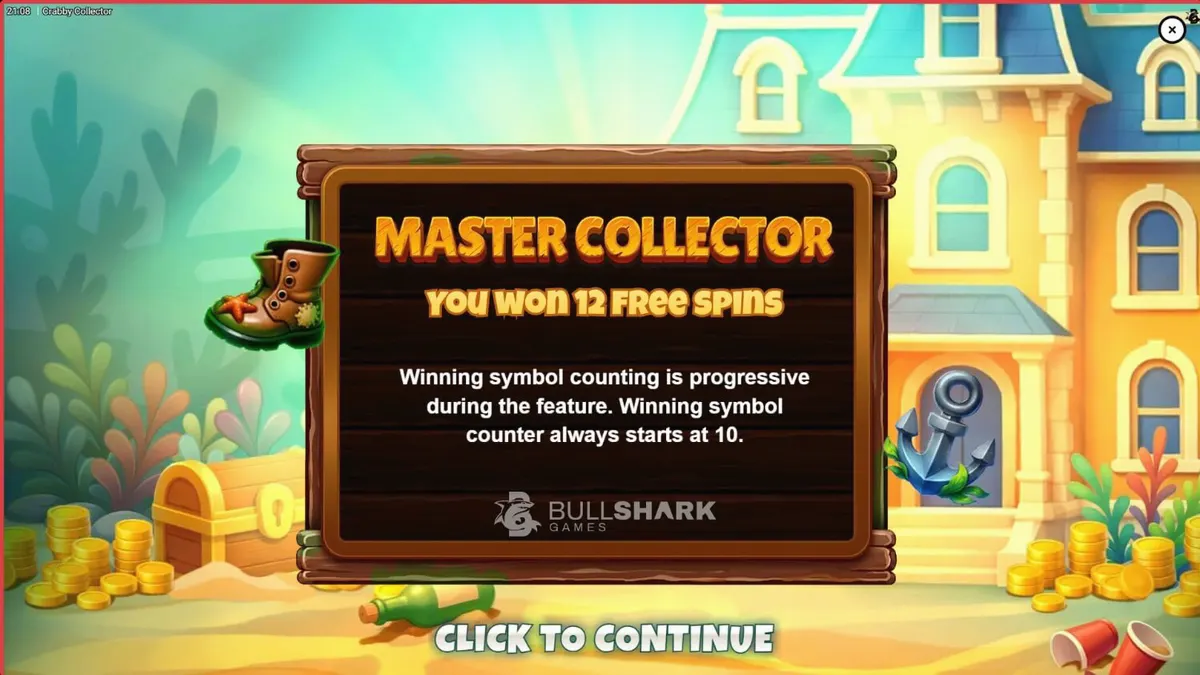O caranguejo elegante de Crabby Collector em um cenário subaquático vibrante