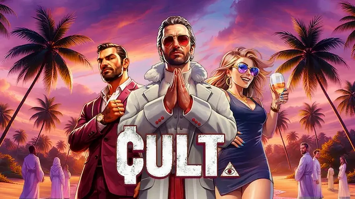 Cena atmosférica do slot Cult com ídolos e velas