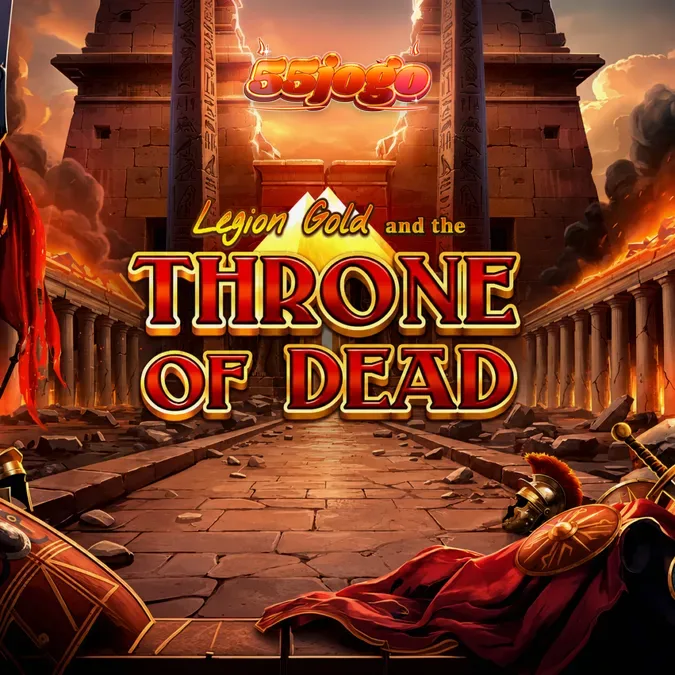Interface de jogo do slot Legion Gold and the Throne of Dead com símbolos temáticos